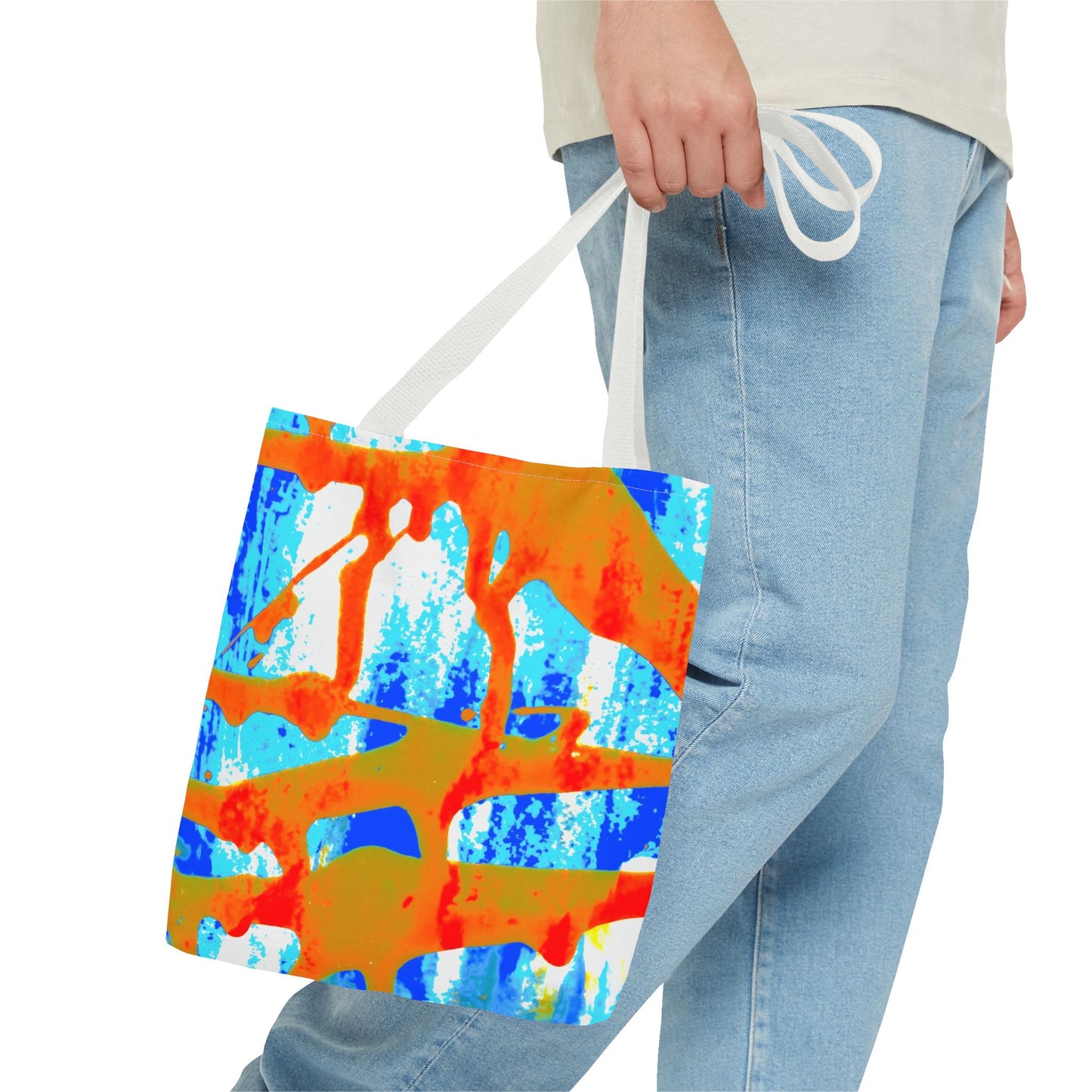 Tote bag Stoffen draagtas Blue Orange