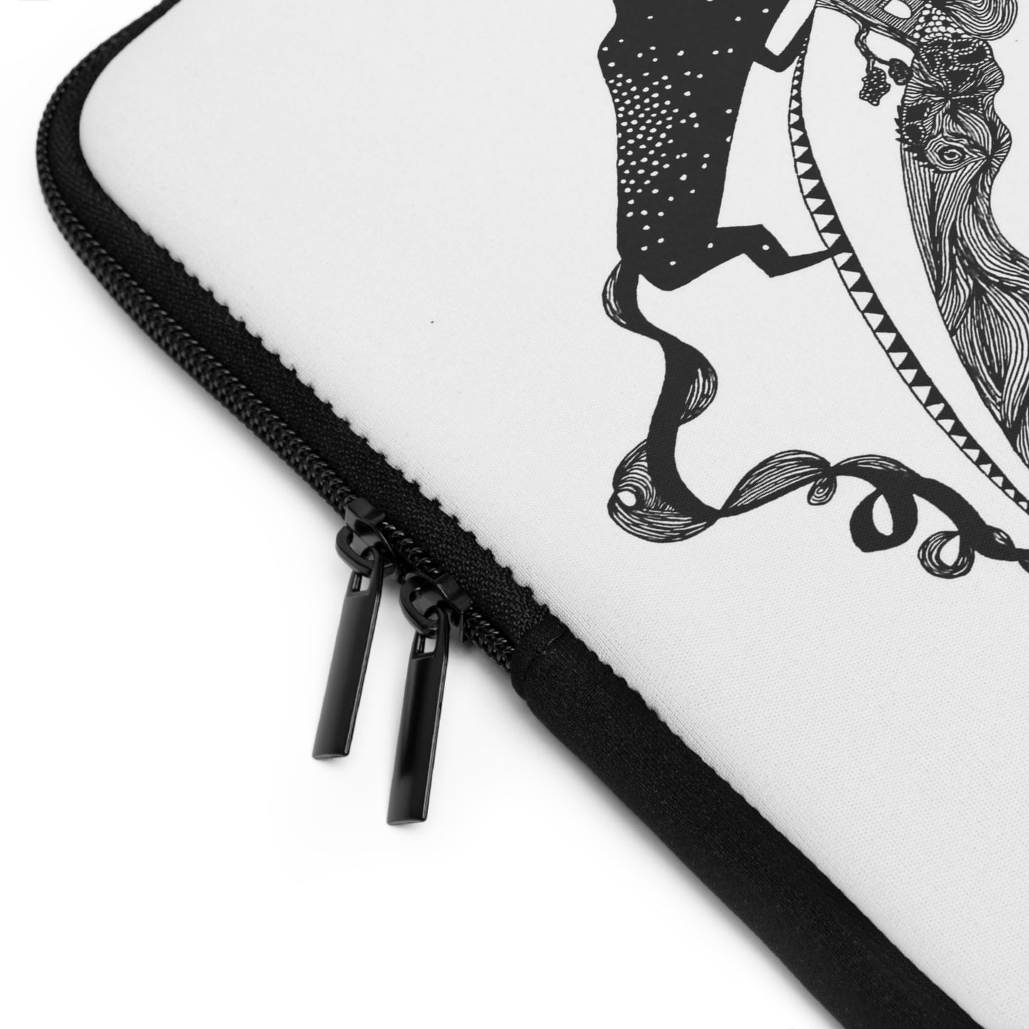 Hoes voor laptop en Ipad Zwart wit print