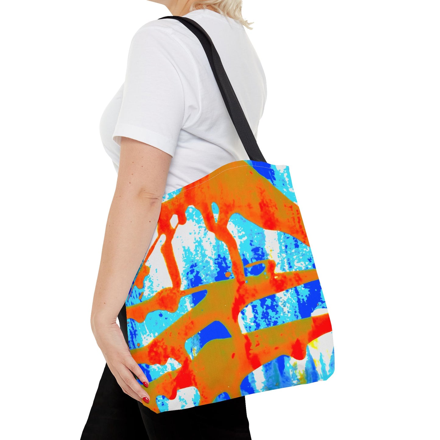 Tote bag Stoffen draagtas Blue Orange