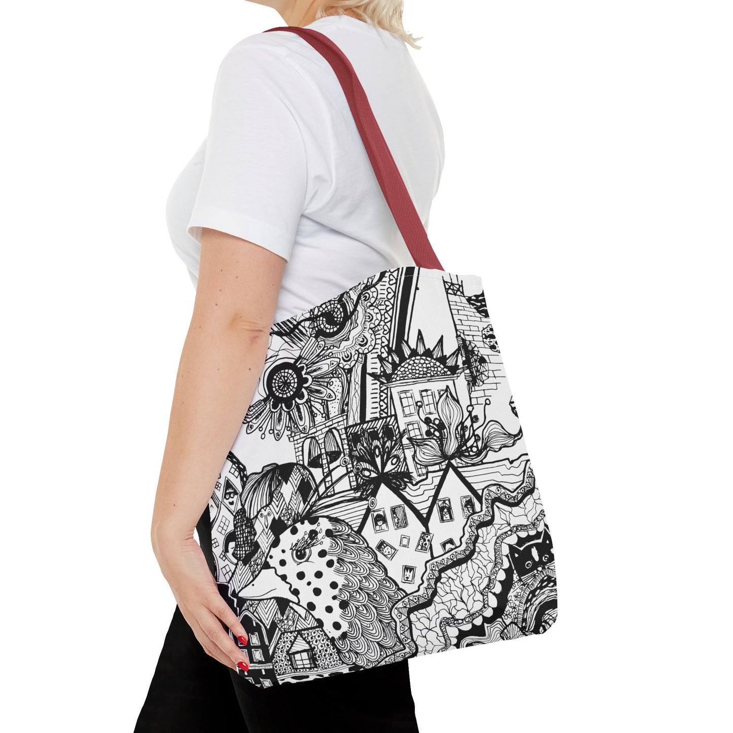 Tote bag Stoffen draagtas met Uniek ontwerp