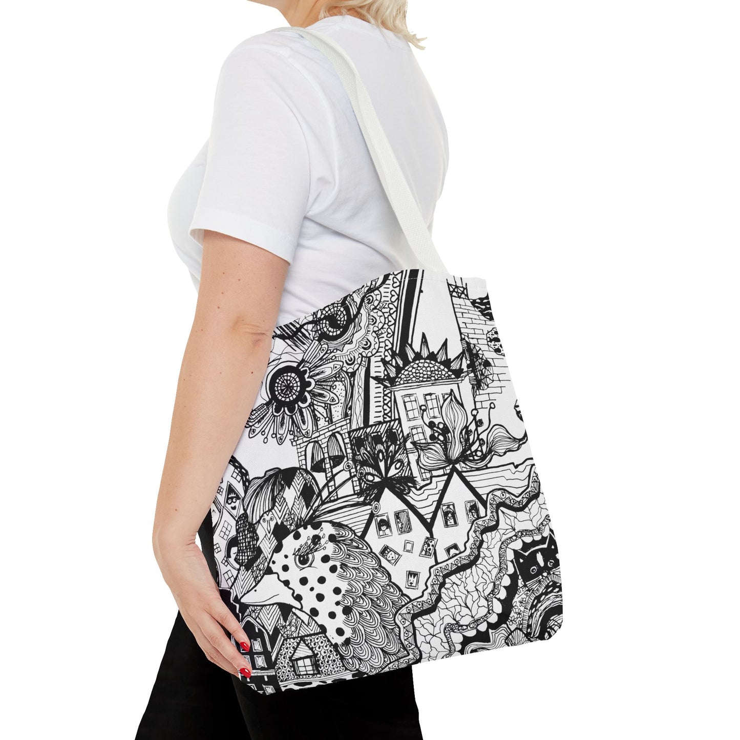 Tote bag Stoffen draagtas met Uniek ontwerp