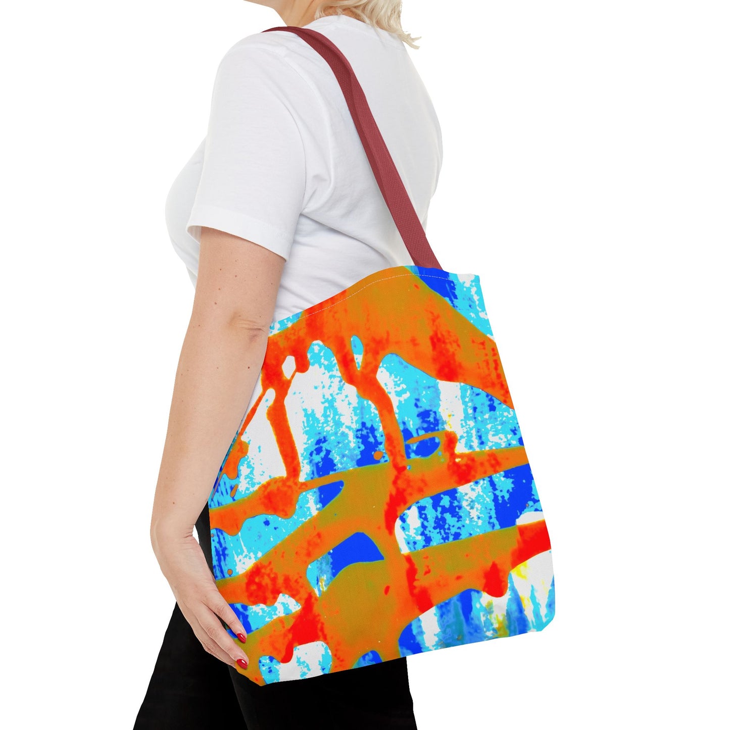 Tote bag Stoffen draagtas Blue Orange