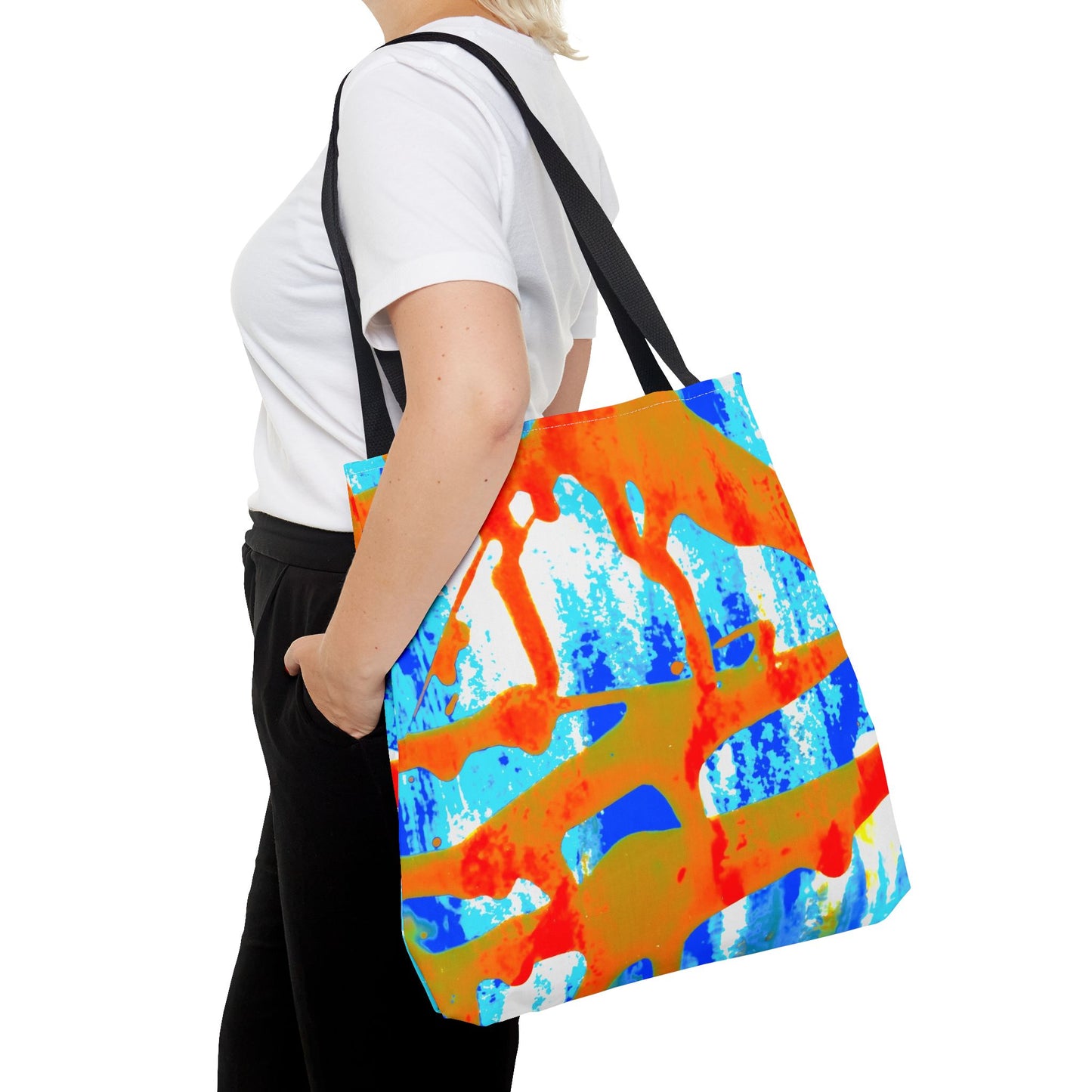Tote bag Stoffen draagtas Blue Orange