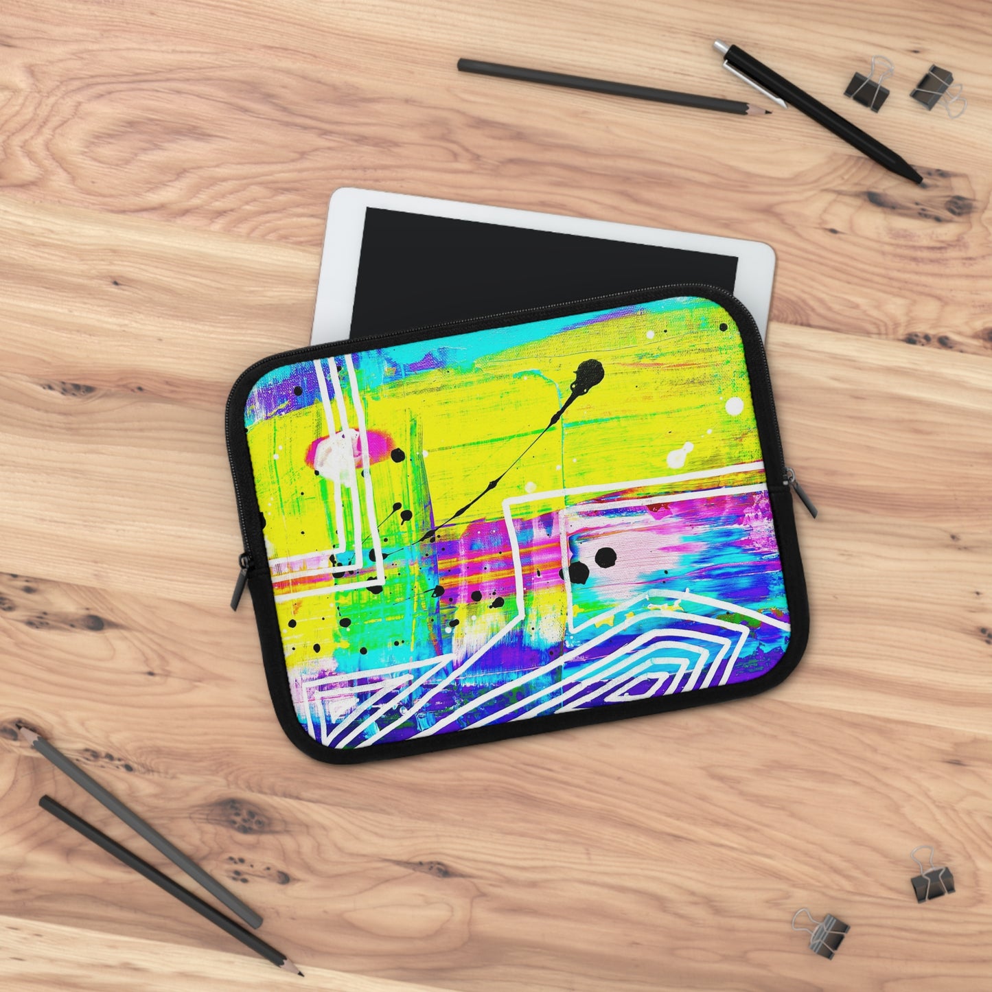 Hoes voor Laptop en Ipad met artistiek en kleurrijk design