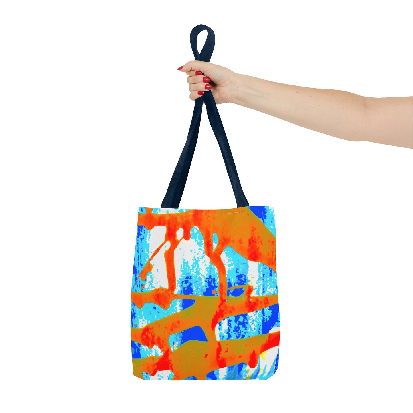 Tote bag Stoffen draagtas Blue Orange
