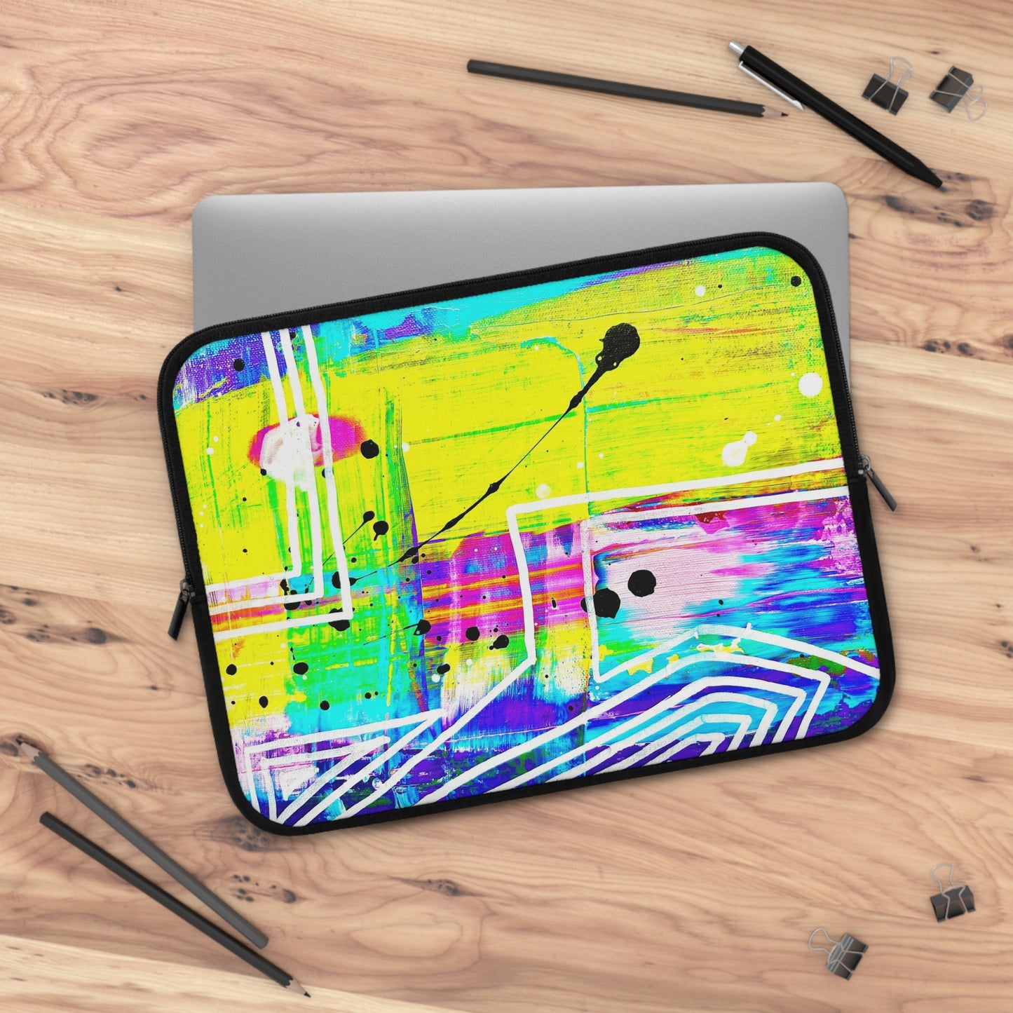 Hoes voor Laptop en Ipad met artistiek en kleurrijk design