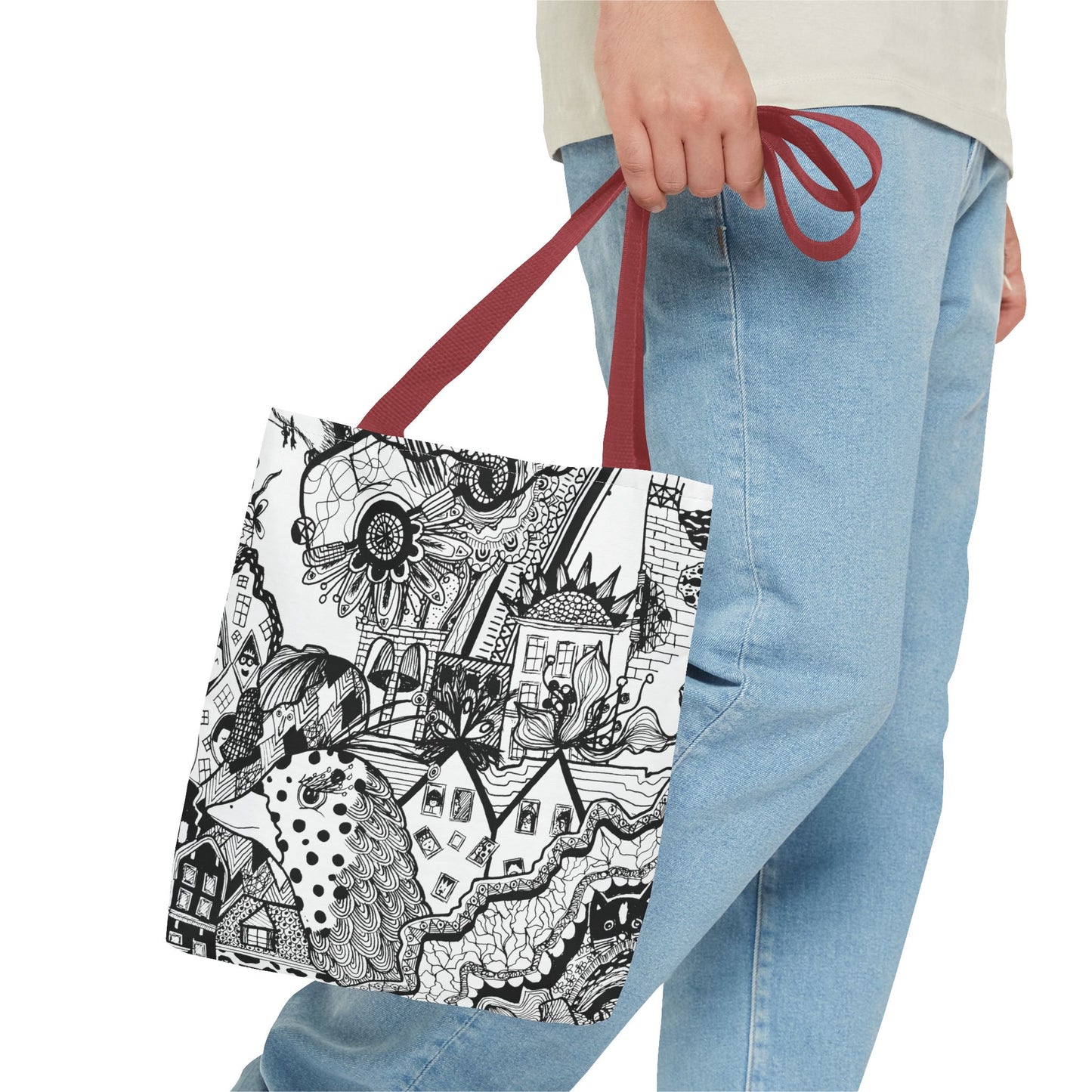 Tote bag Stoffen draagtas met Uniek ontwerp