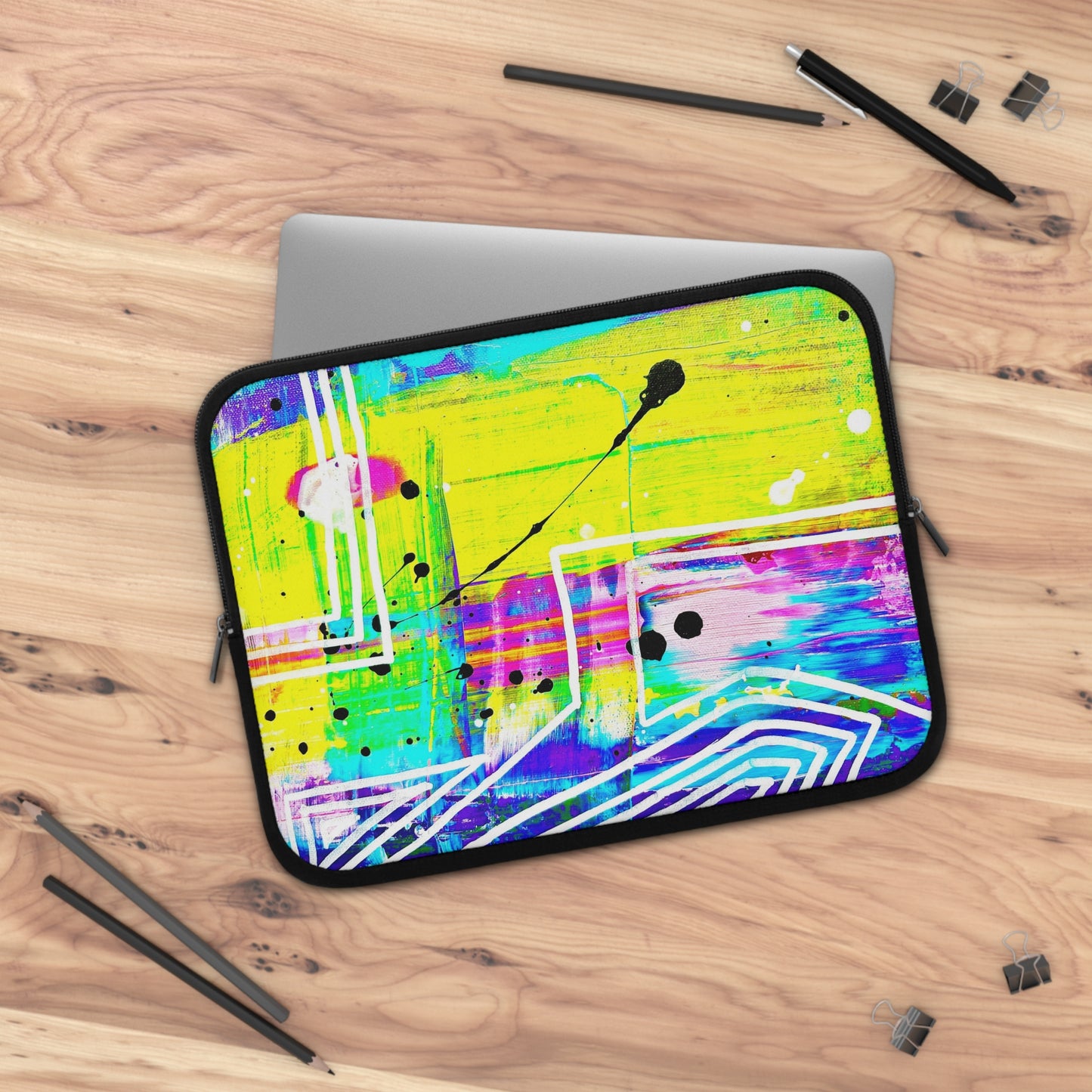 Hoes voor Laptop en Ipad met artistiek en kleurrijk design