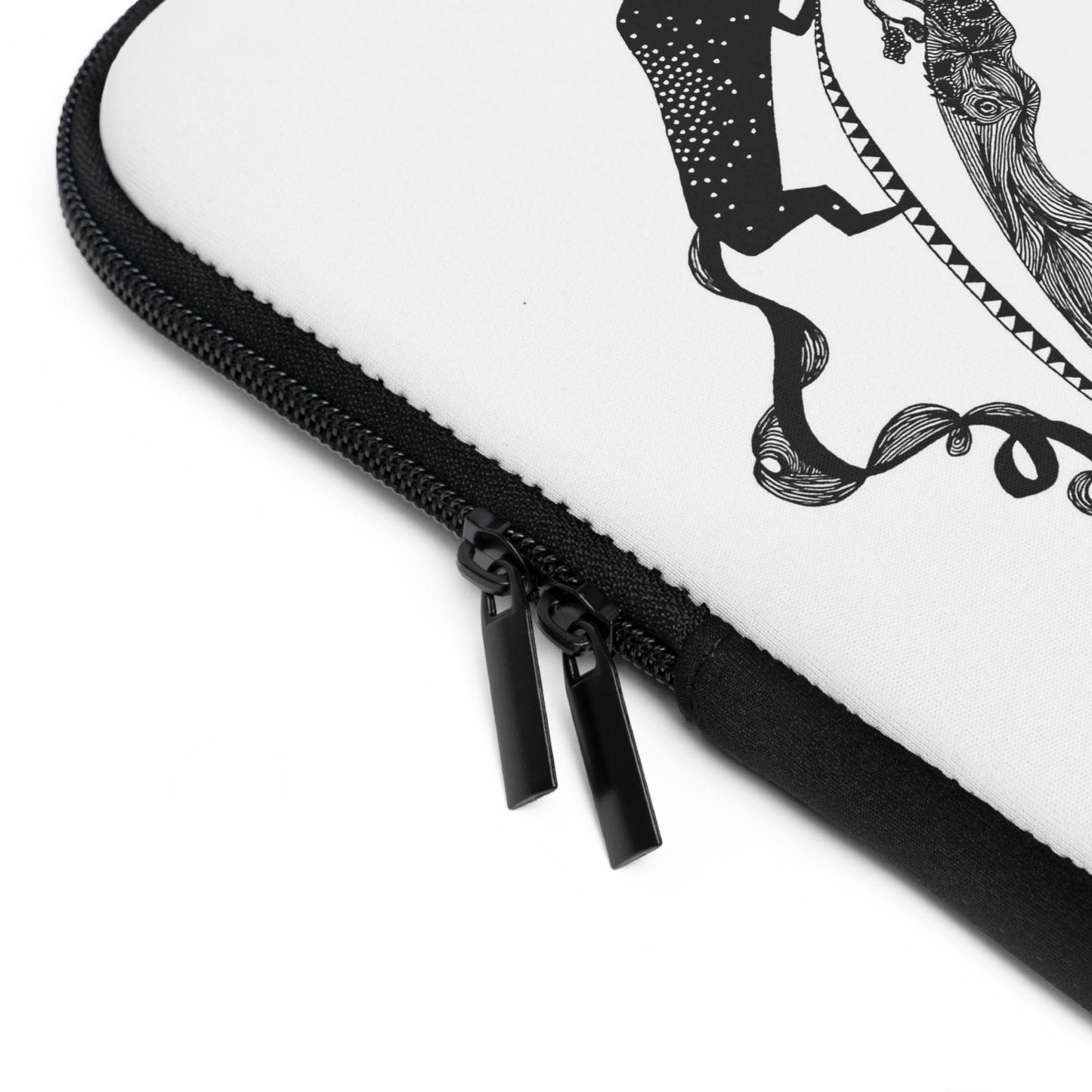 Hoes voor laptop en Ipad Zwart wit print