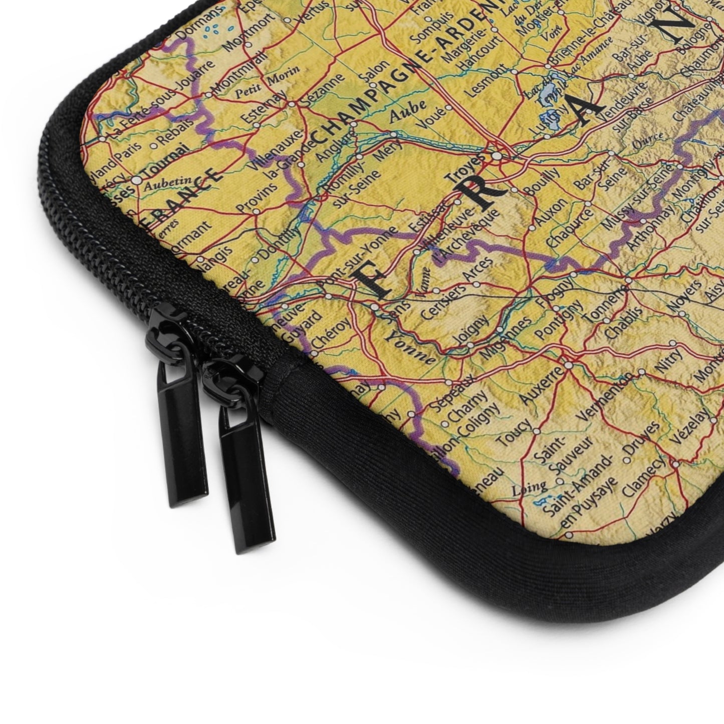 Hoes voor laptop en Ipad met Design van Frankrijk kaart