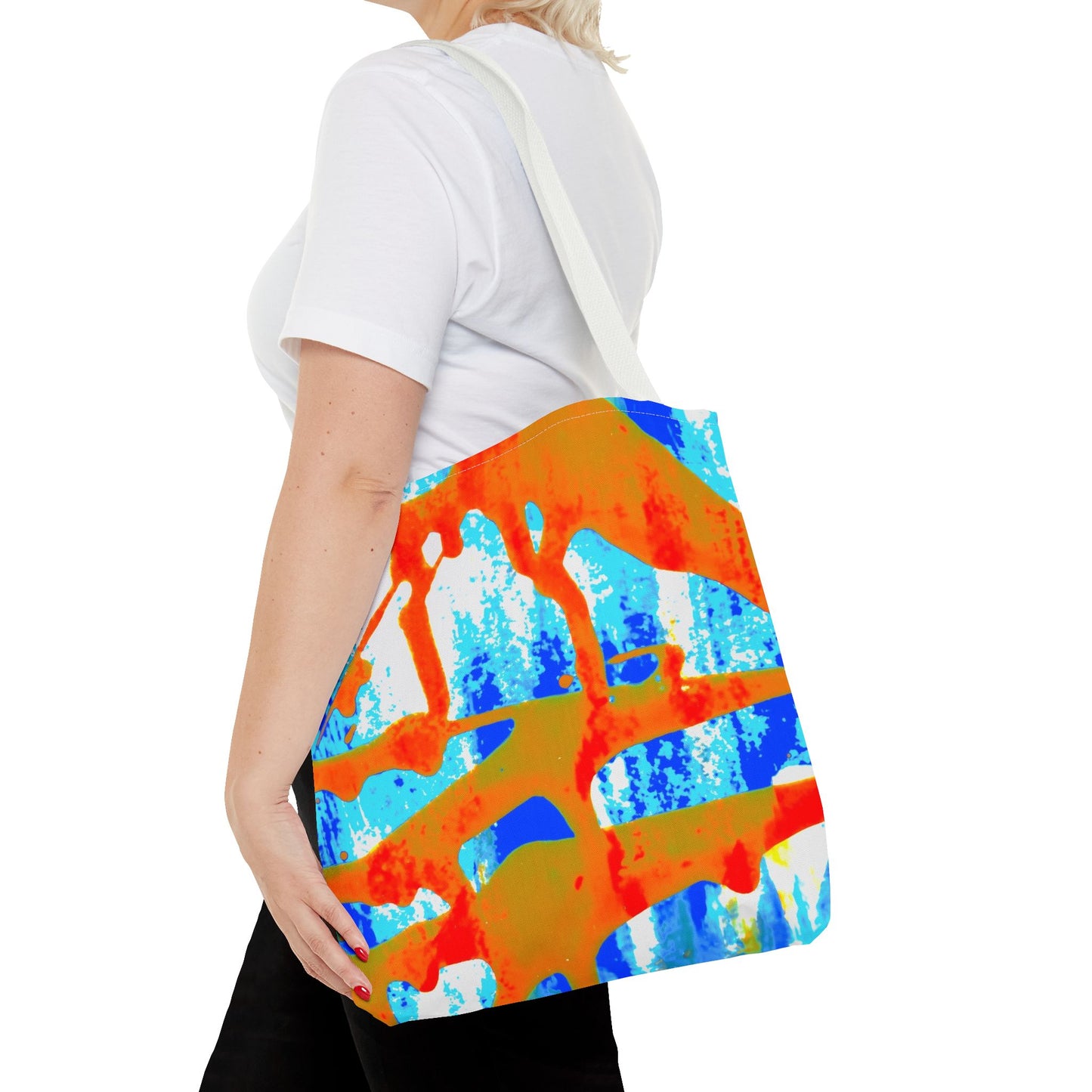 Tote bag Stoffen draagtas Blue Orange