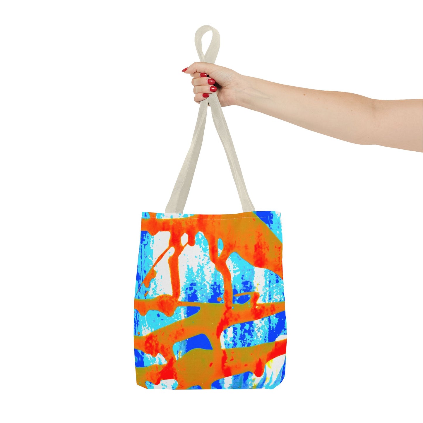 Tote bag Stoffen draagtas Blue Orange