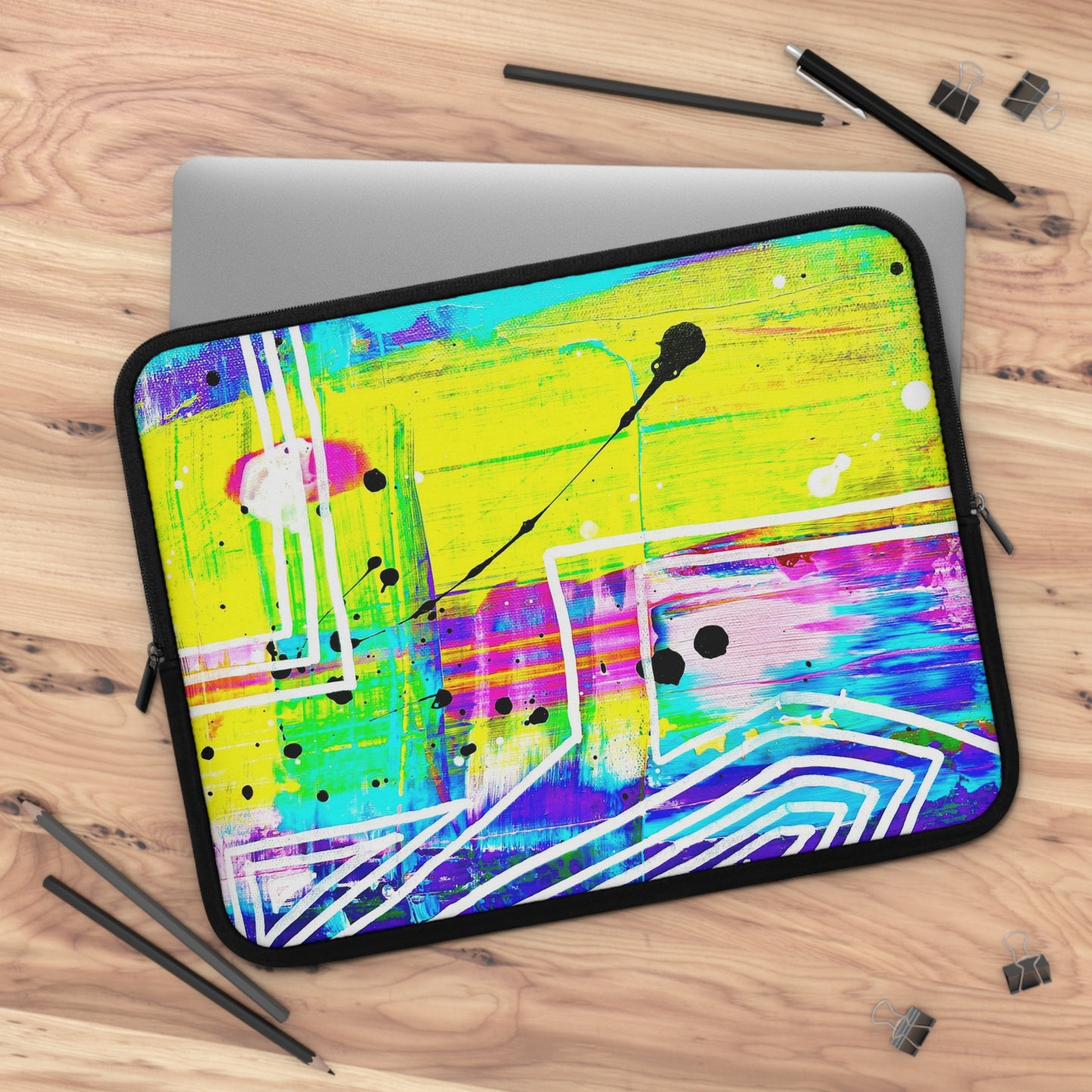 Hoes voor Laptop en Ipad met artistiek en kleurrijk design