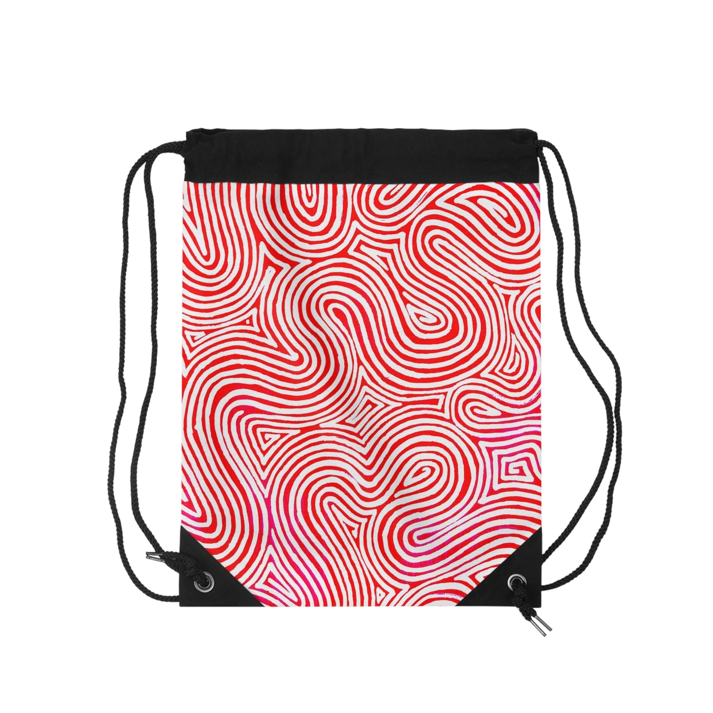 Gymtas met trekkoord met Rood Design