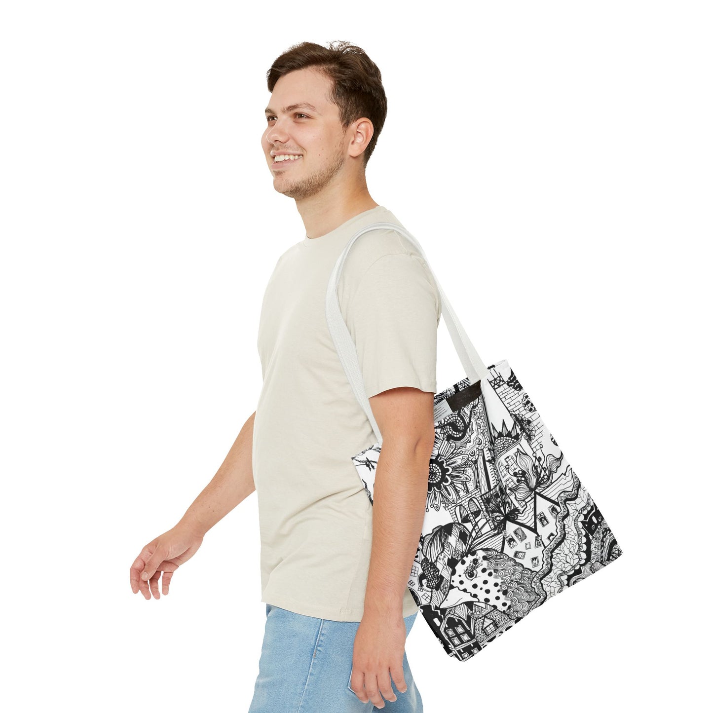 Tote bag Stoffen draagtas met Uniek ontwerp