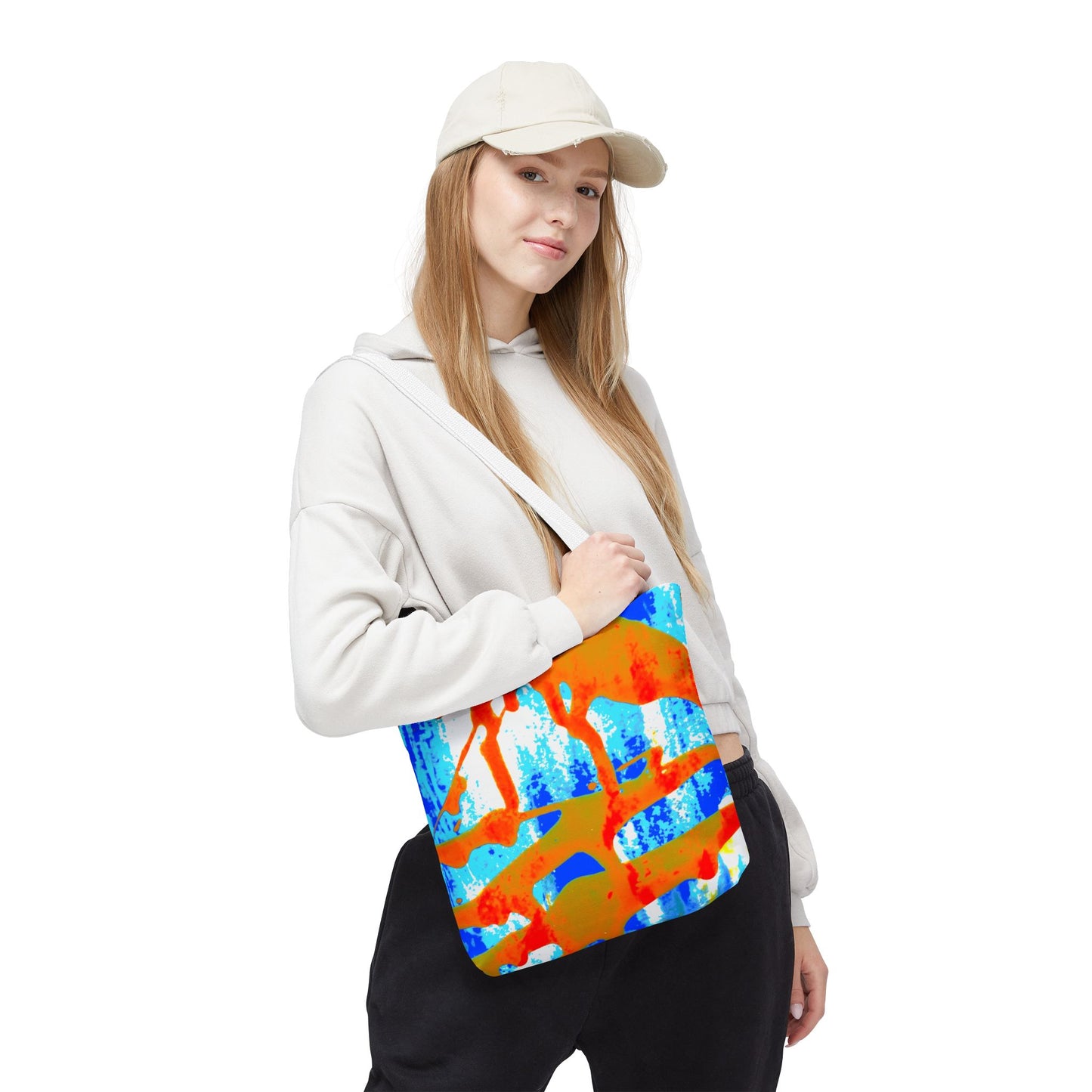 Tote bag Stoffen draagtas Blue Orange