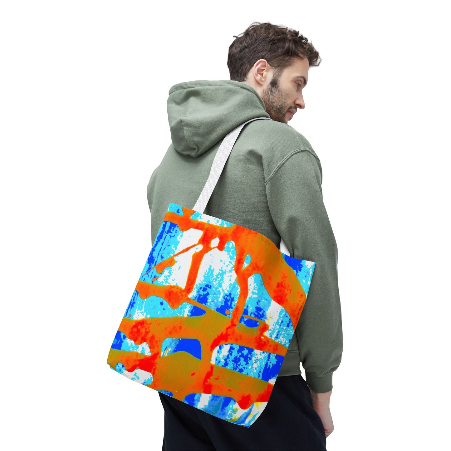 Tote bag Stoffen draagtas Blue Orange