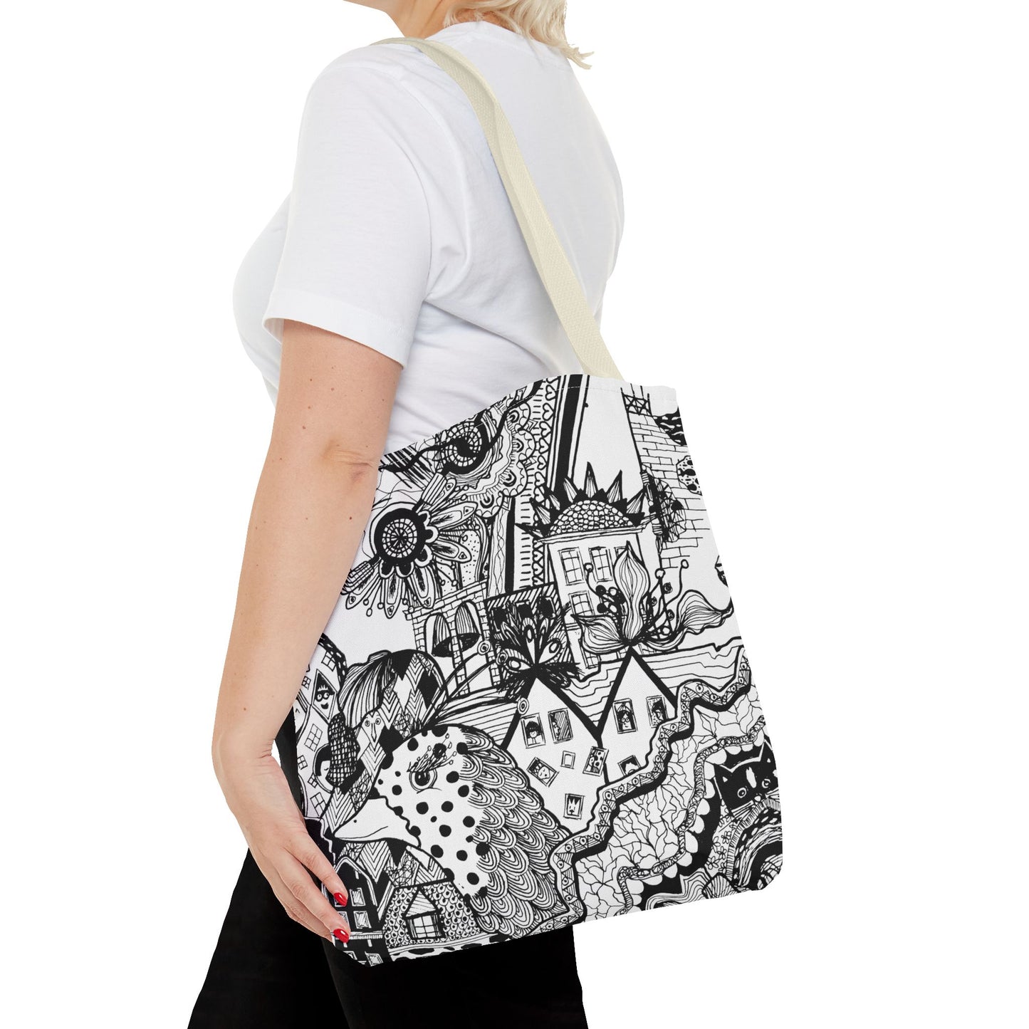 Tote bag Stoffen draagtas met Uniek ontwerp