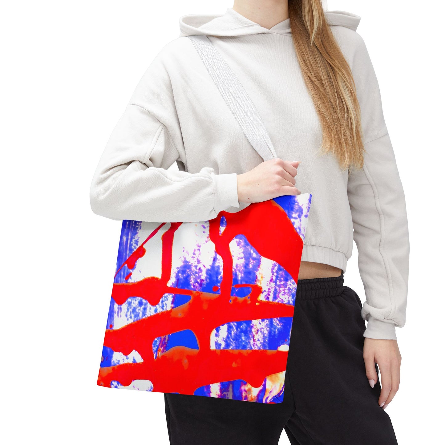 Tote bag Stoffen Draagtas Blue Red