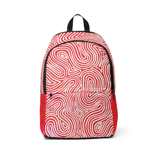 Trendy stoffen en waterdichte rugtas met Rood Design