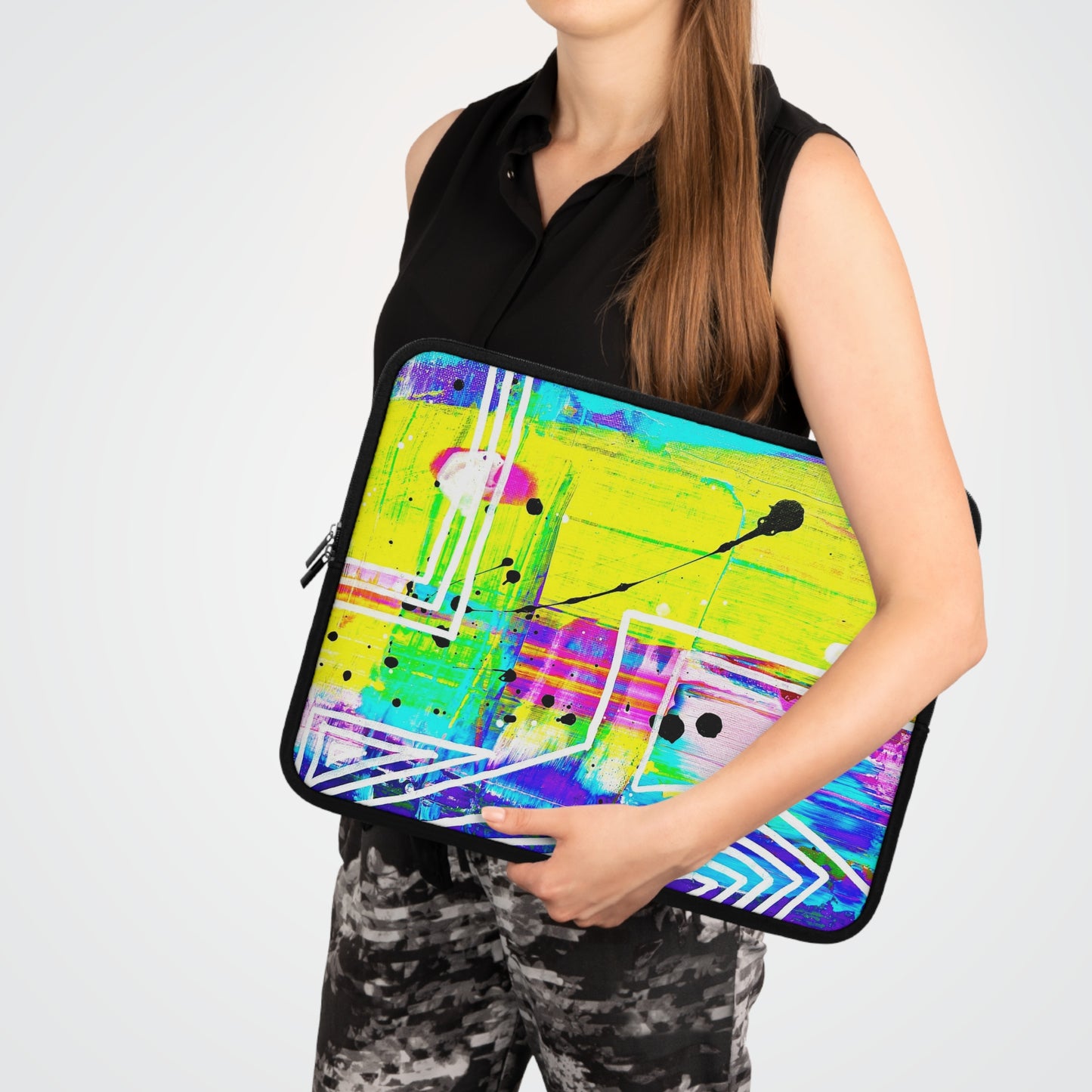 Hoes voor Laptop en Ipad met artistiek en kleurrijk design