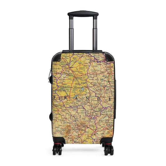 Reiskoffer met een Design van de wereldkaart Frankrijk