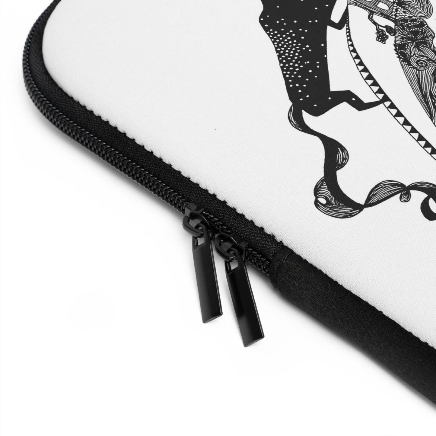 Hoes voor laptop en Ipad Zwart wit print