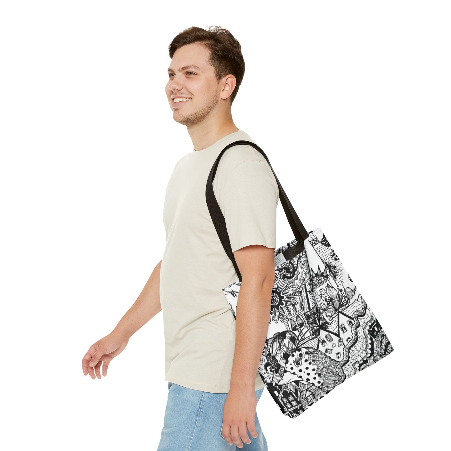 Tote bag Stoffen draagtas met Uniek ontwerp
