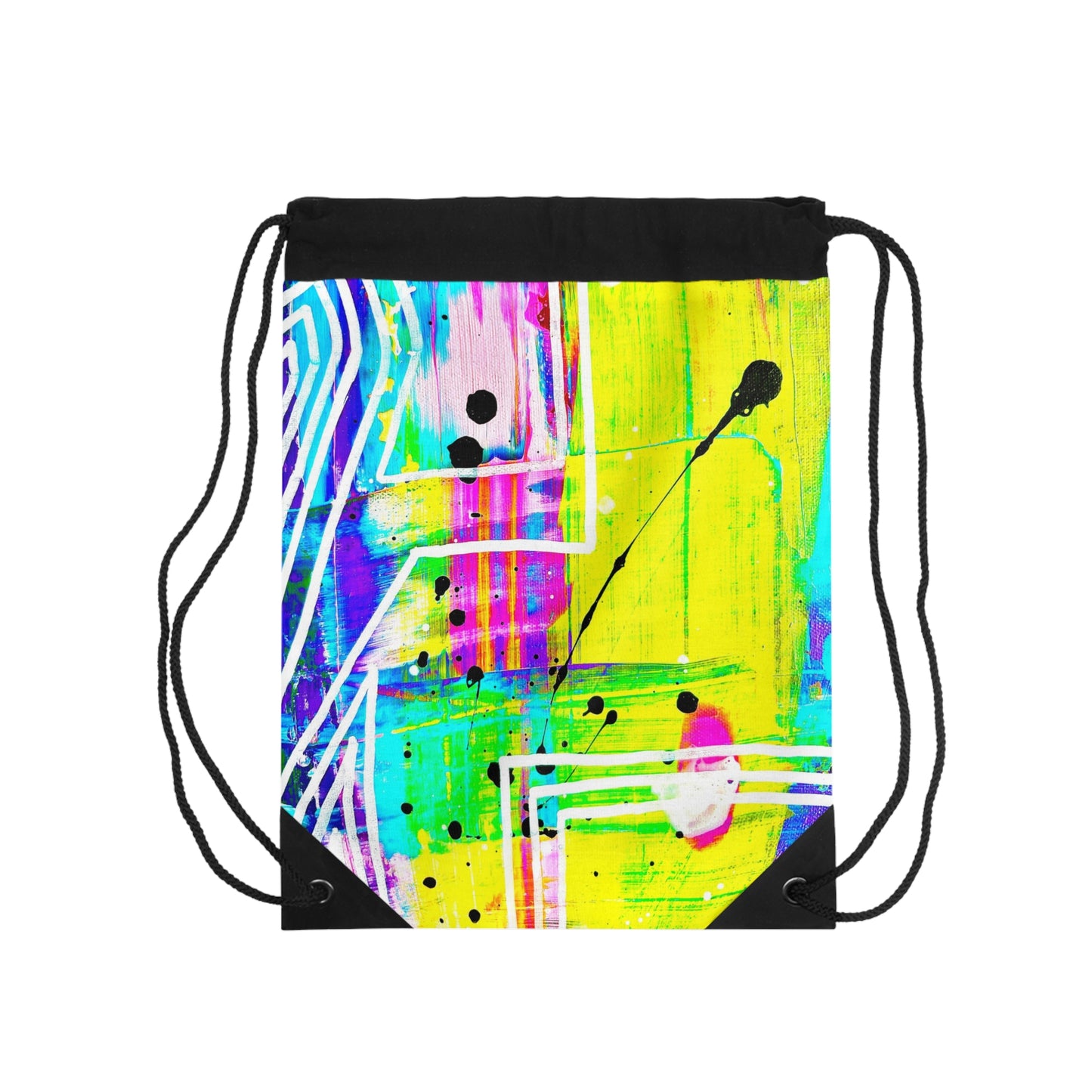 Tote bag Tas met trekkoord in Kleurrijk en Artistiek design