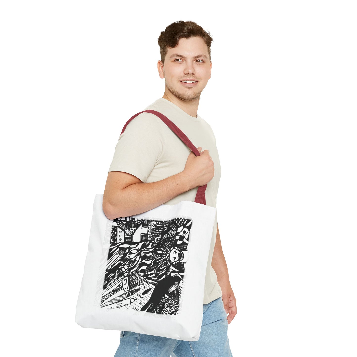 Tote bag Stoffen draagtas met creatieve opdruk