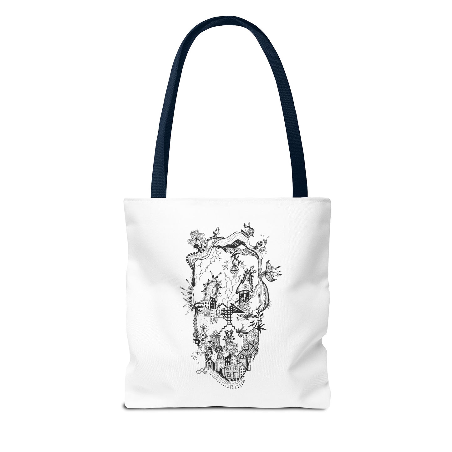 Tote bag Stoffen draagtas Man Face