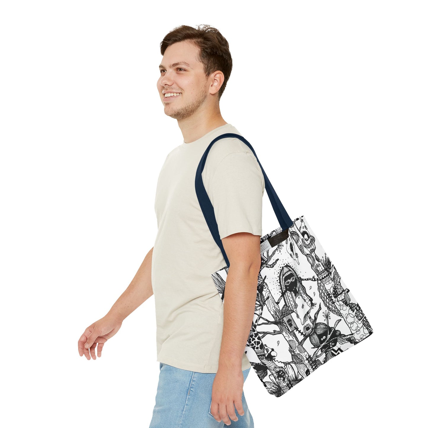 Tote bag Stoffen draagtas Unieke Illustratie