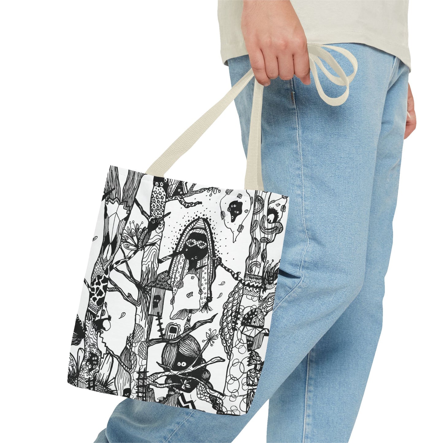 Tote bag Stoffen draagtas Unieke Illustratie