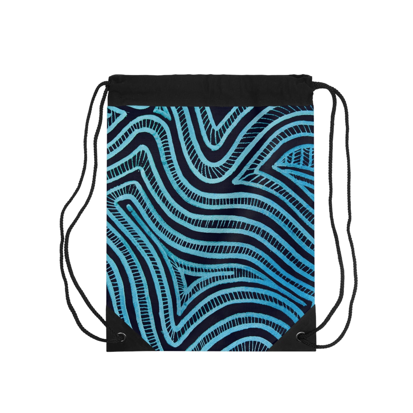 Gymtas met trekkoord met Blauw Design