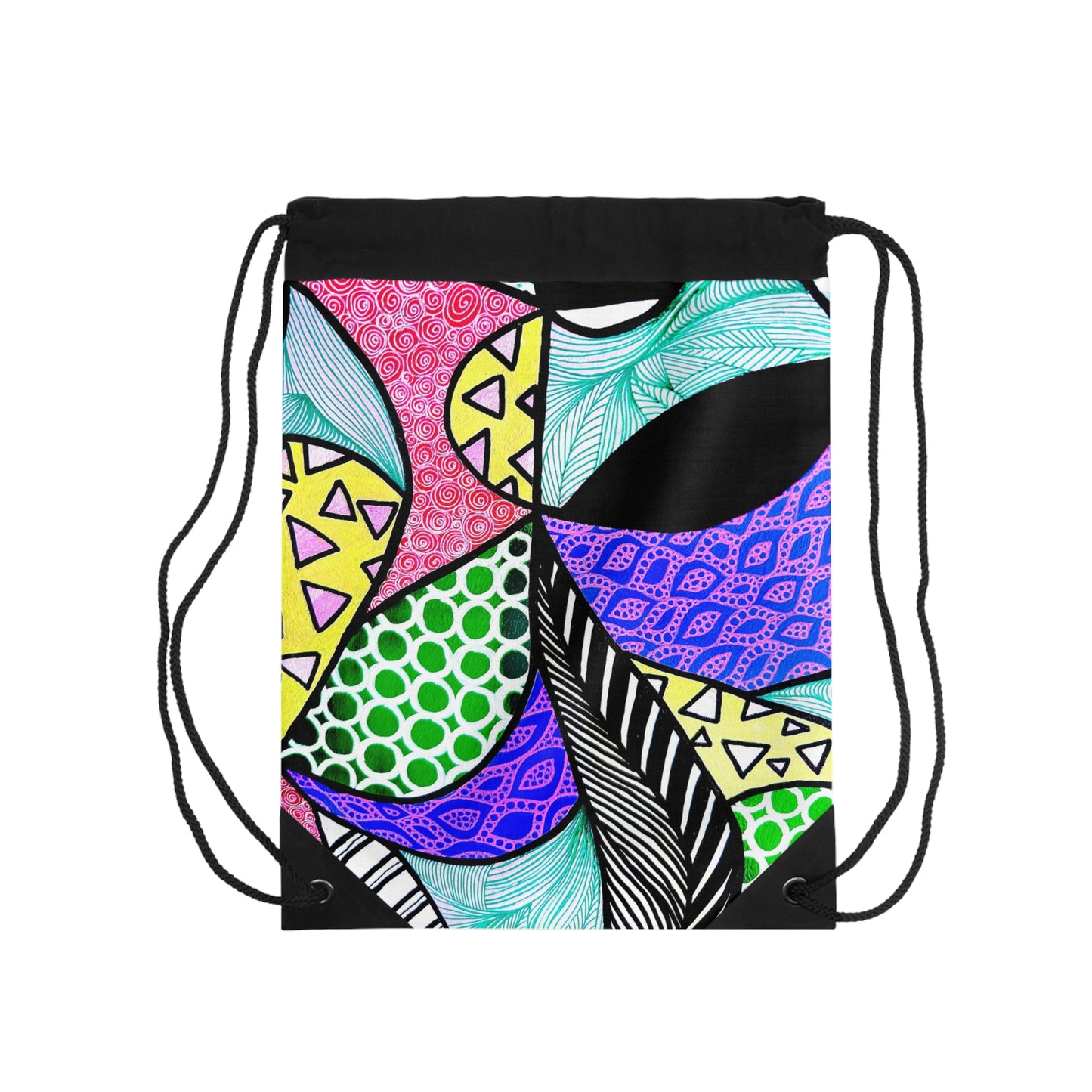 Tote bag Tas met Trekkoord in Kleurrijk en Organisch Design