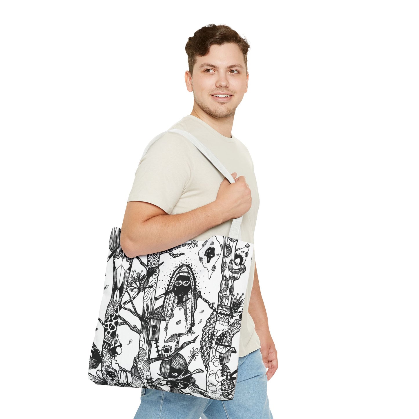 Tote bag Stoffen draagtas Unieke Illustratie