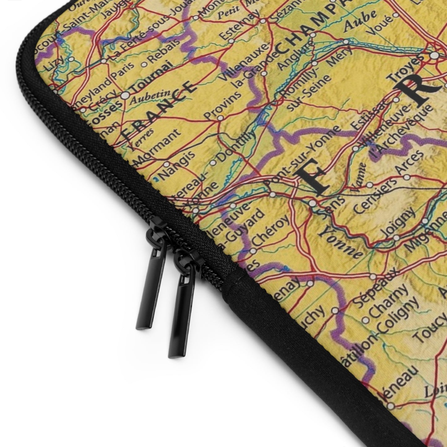 Hoes voor laptop en Ipad met Design van Frankrijk kaart