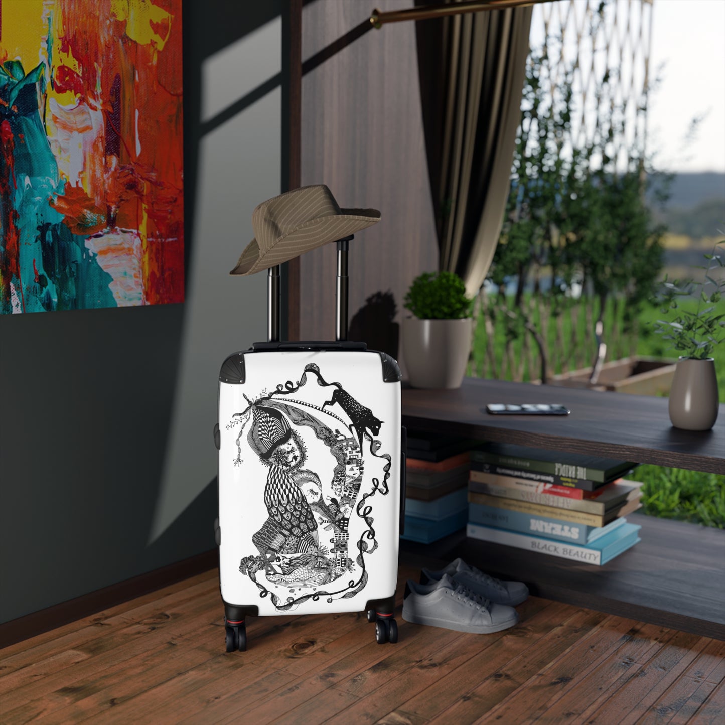 Reiskoffer met Unieke illustratie