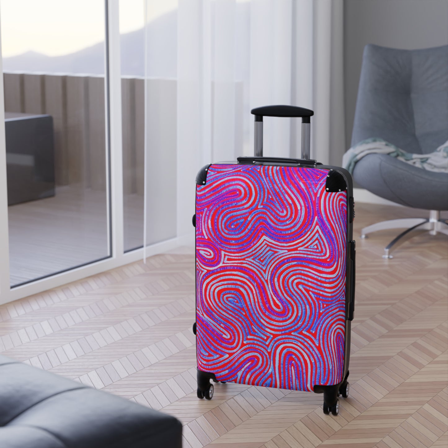Reiskoffer met Paar roze Design
