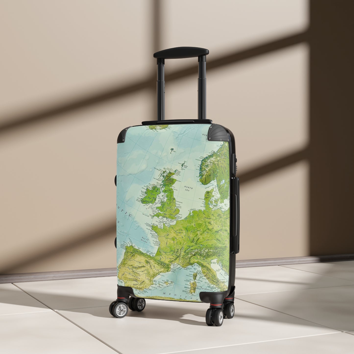 Reiskoffer met wereldkaart Design