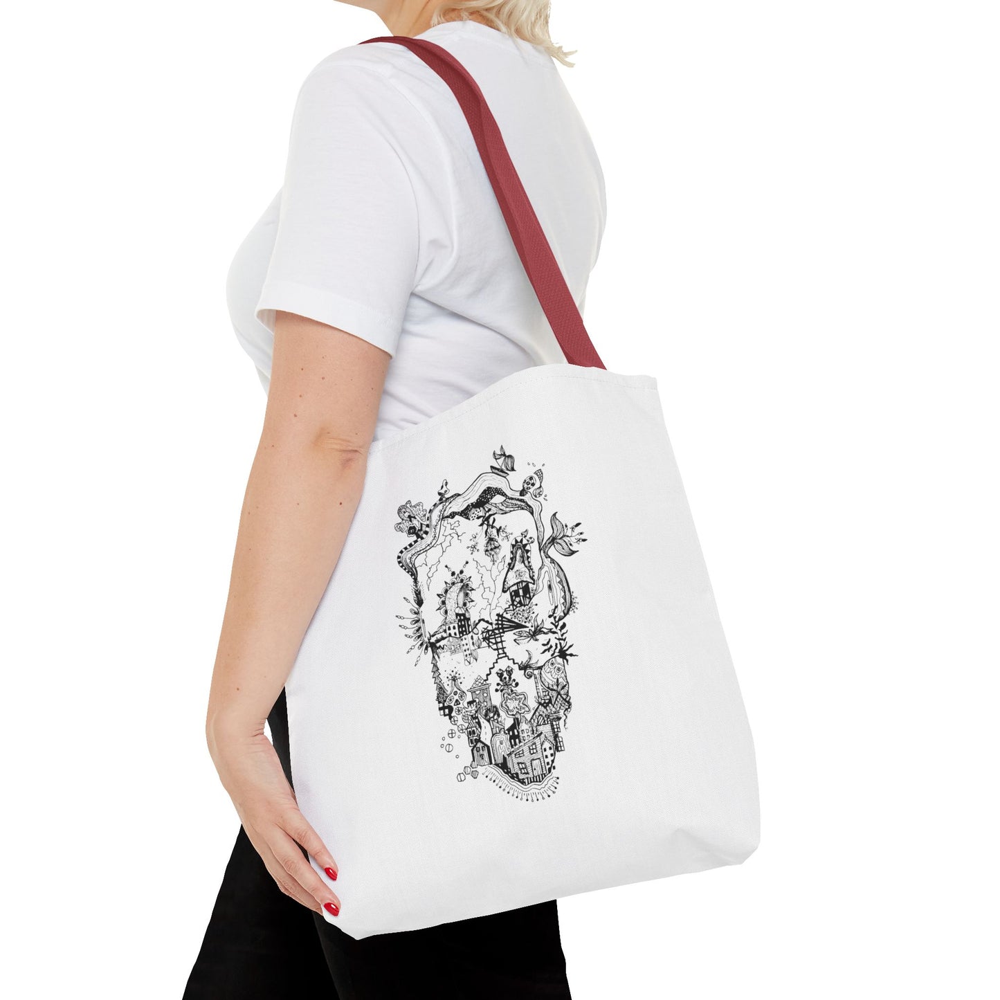 Tote bag Stoffen draagtas Man Face