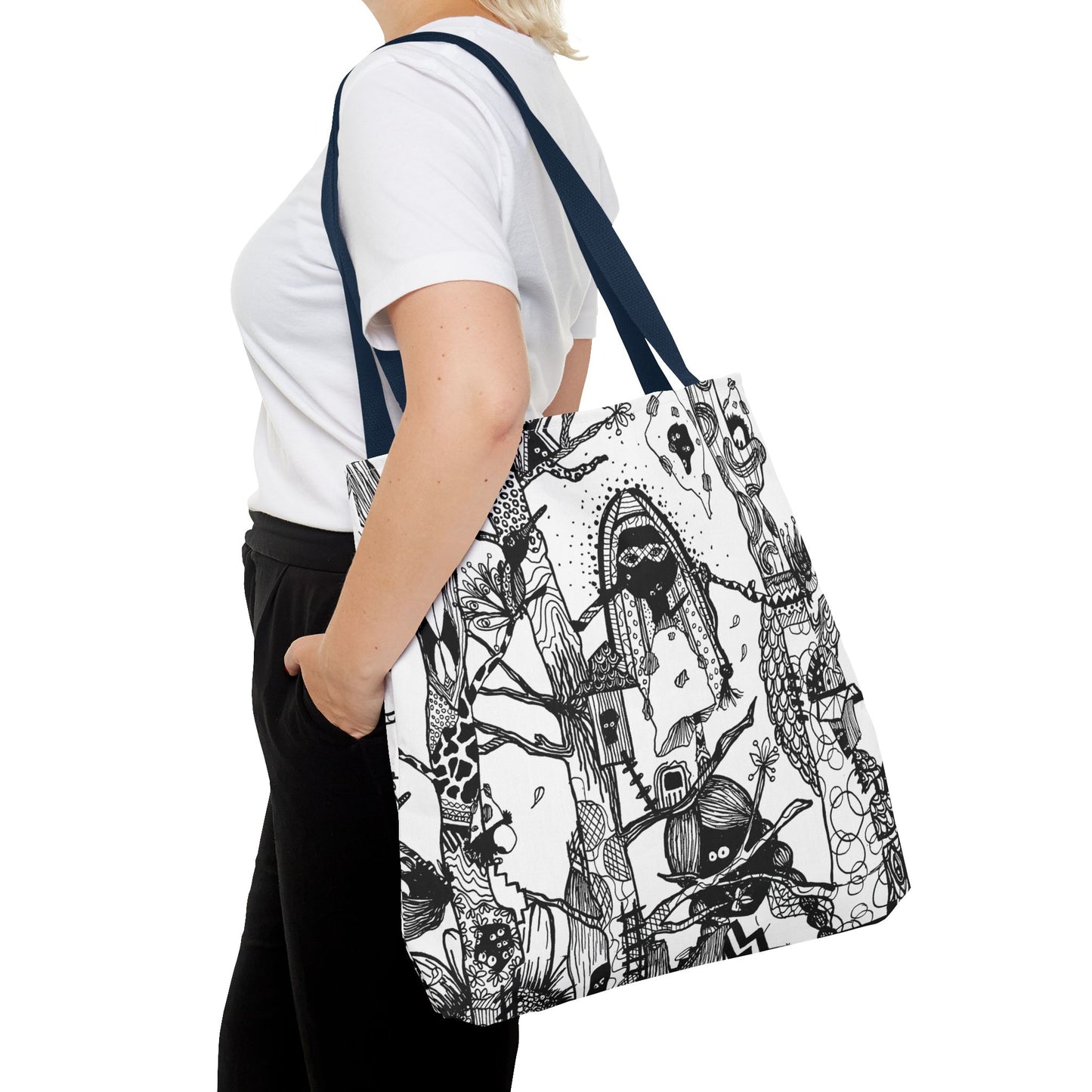 Tote bag Stoffen draagtas Unieke Illustratie