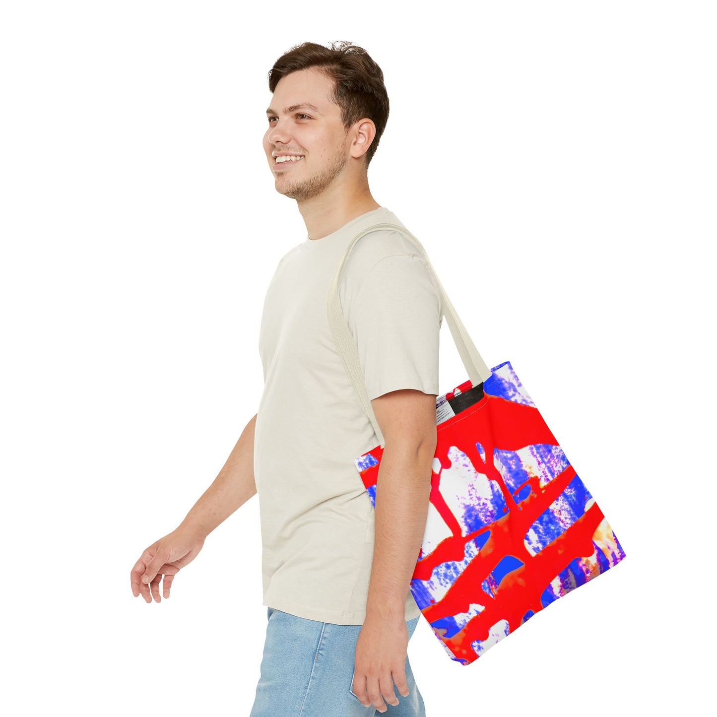 Tote bag Stoffen Draagtas Blue Red