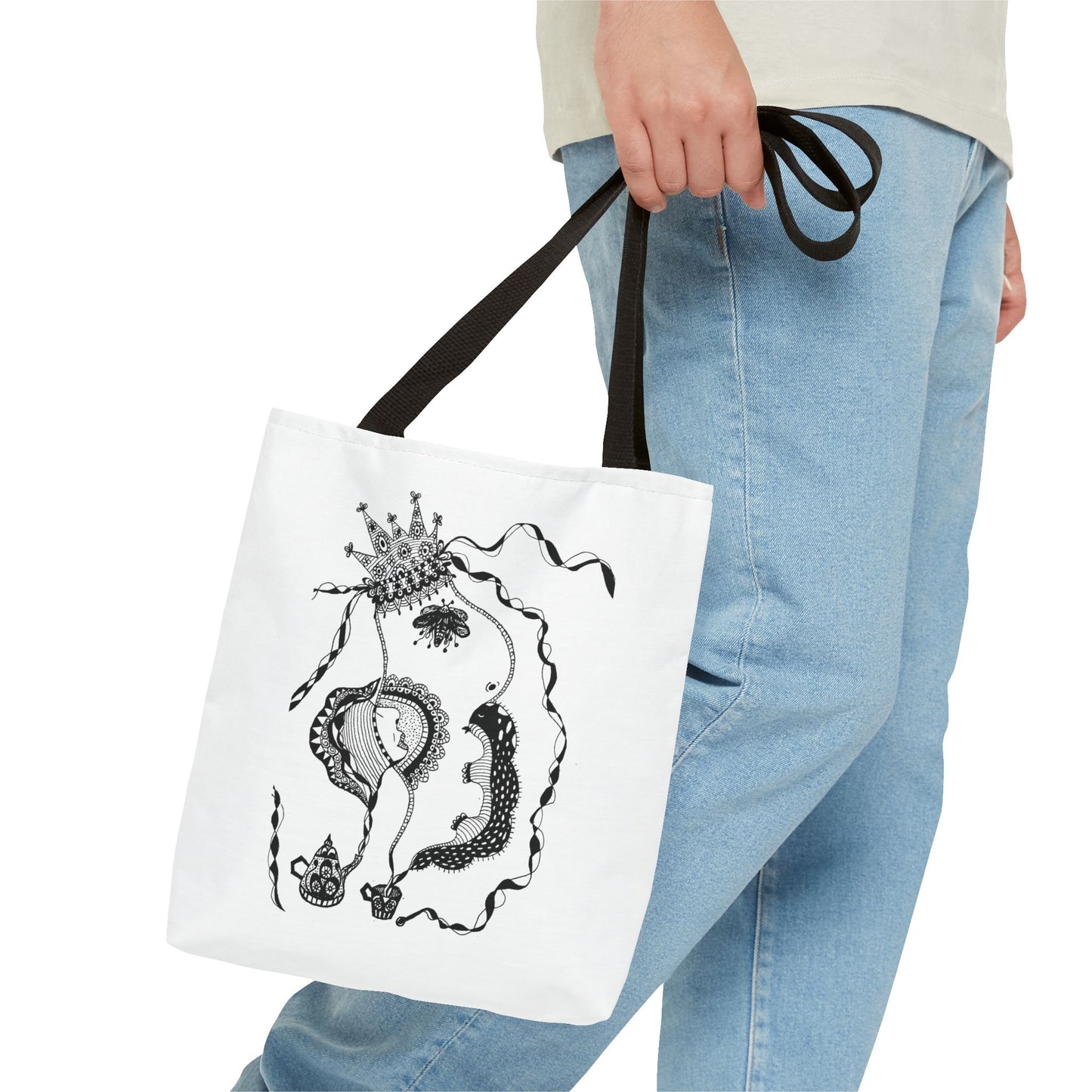Tote bag stoffen draagtas met Unieke illustratie