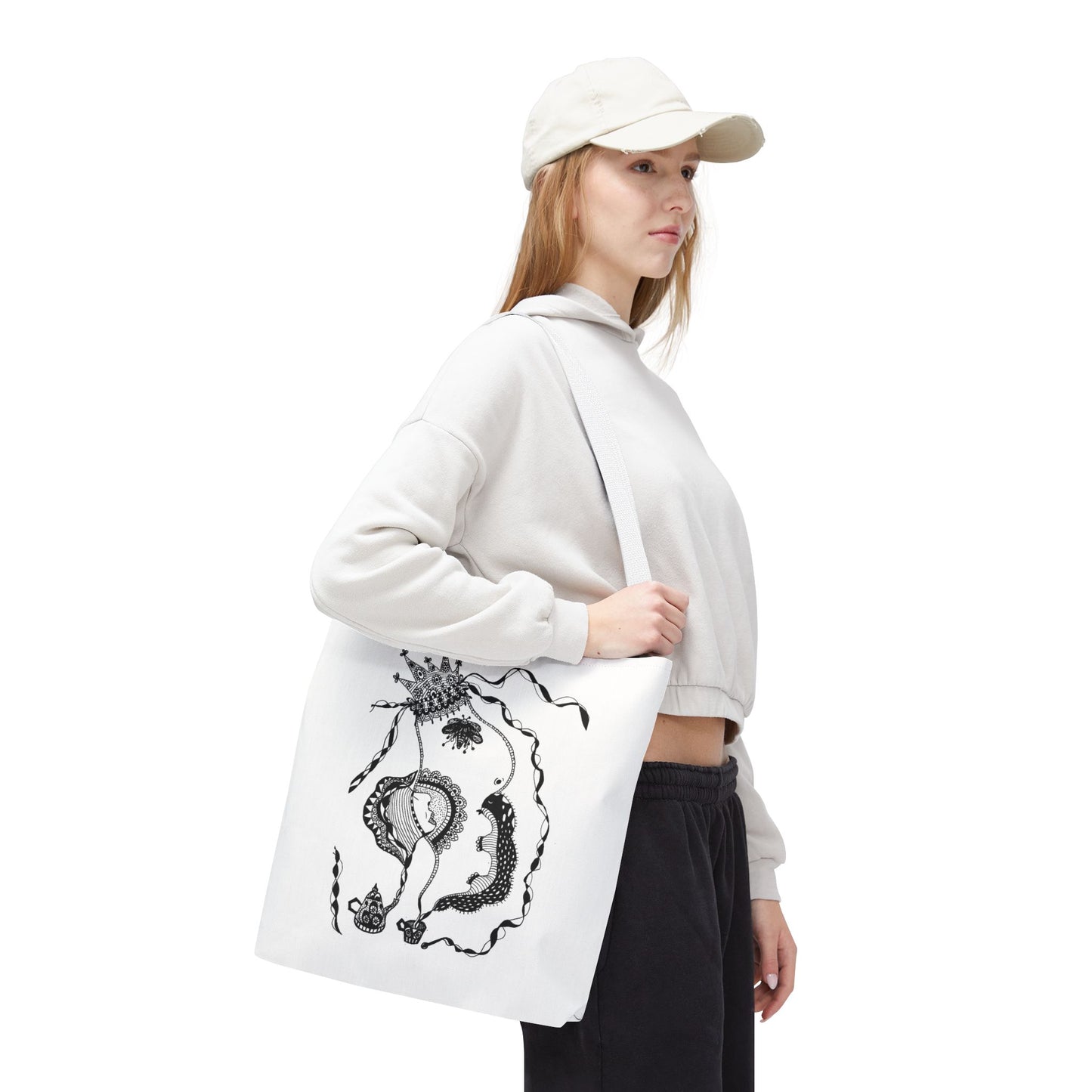 Tote bag stoffen draagtas met Unieke illustratie