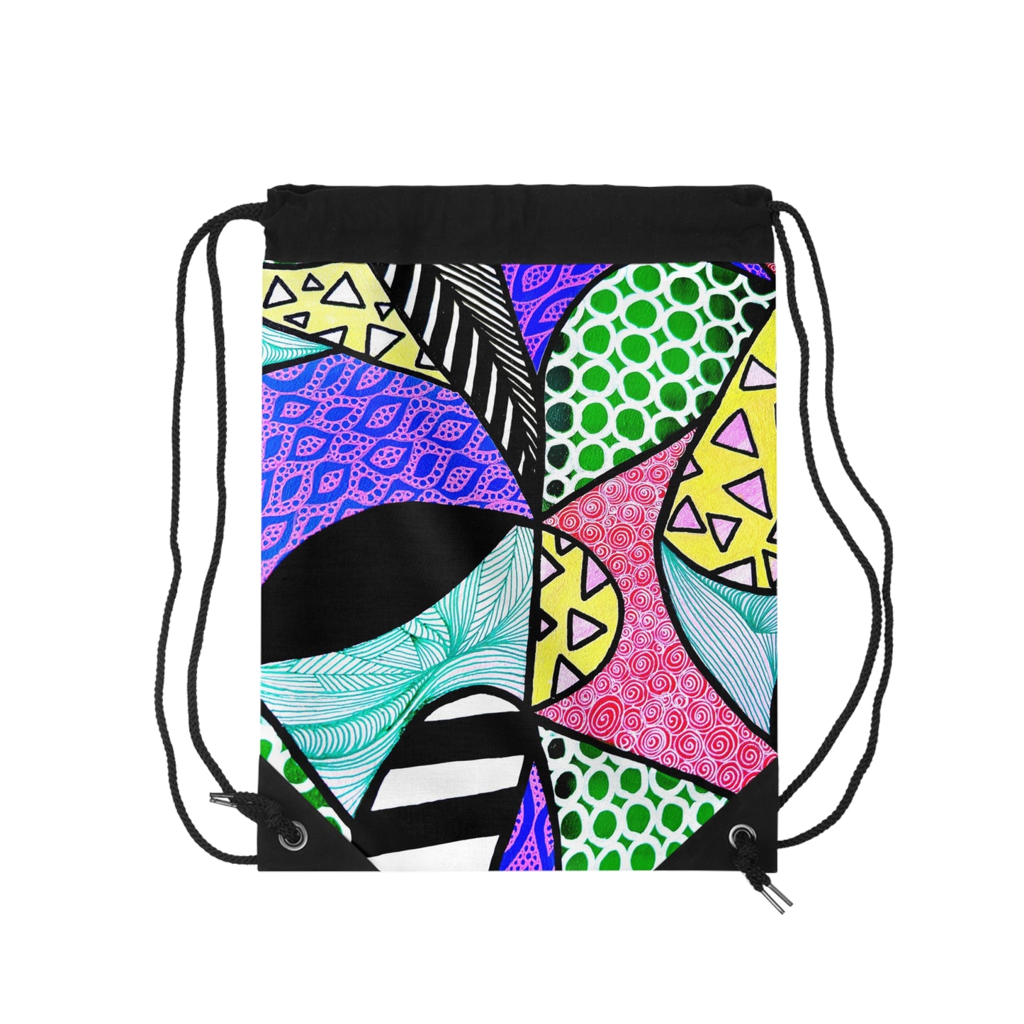 Tote bag Tas met Trekkoord in Kleurrijk en Organisch Design