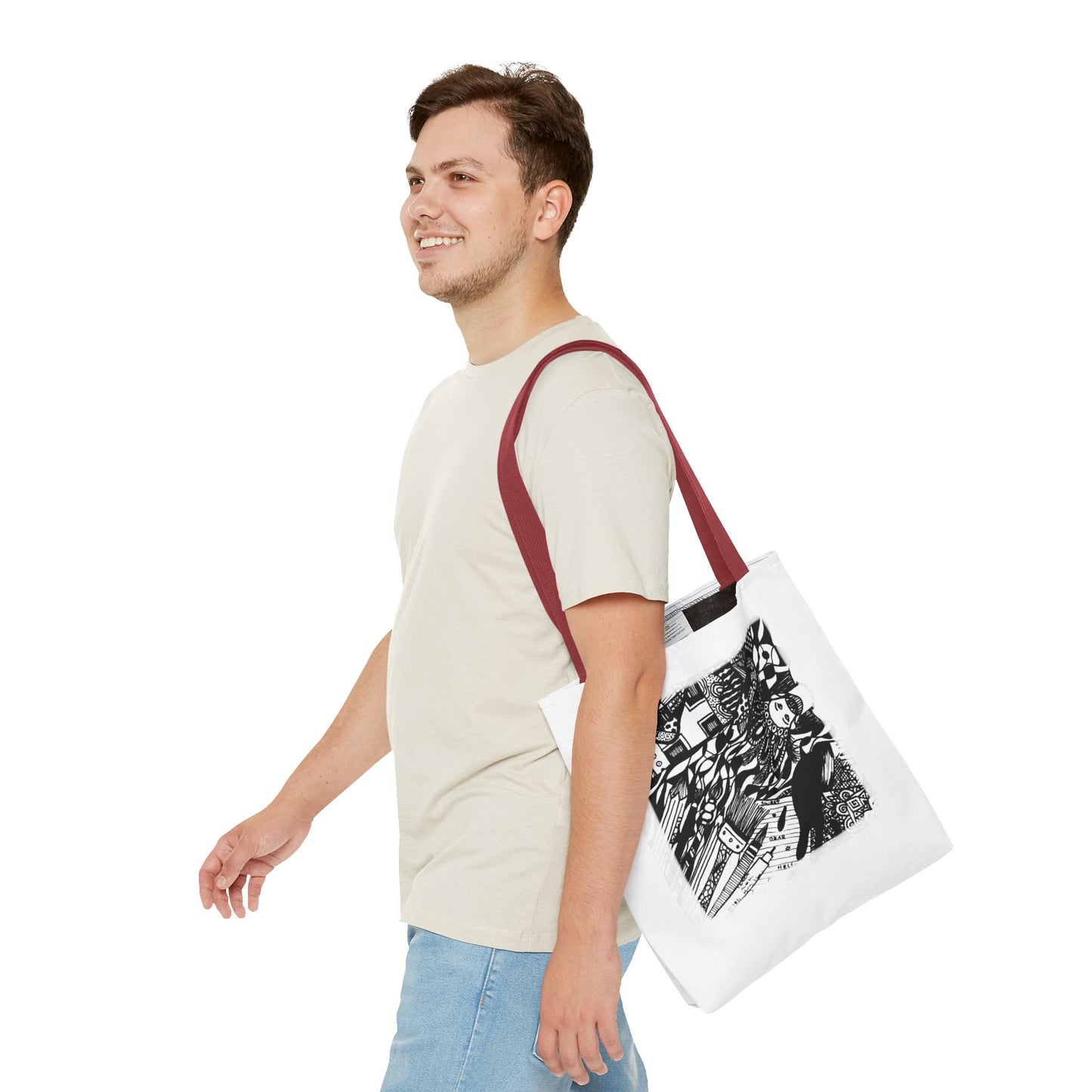 Tote bag Stoffen draagtas met creatieve opdruk