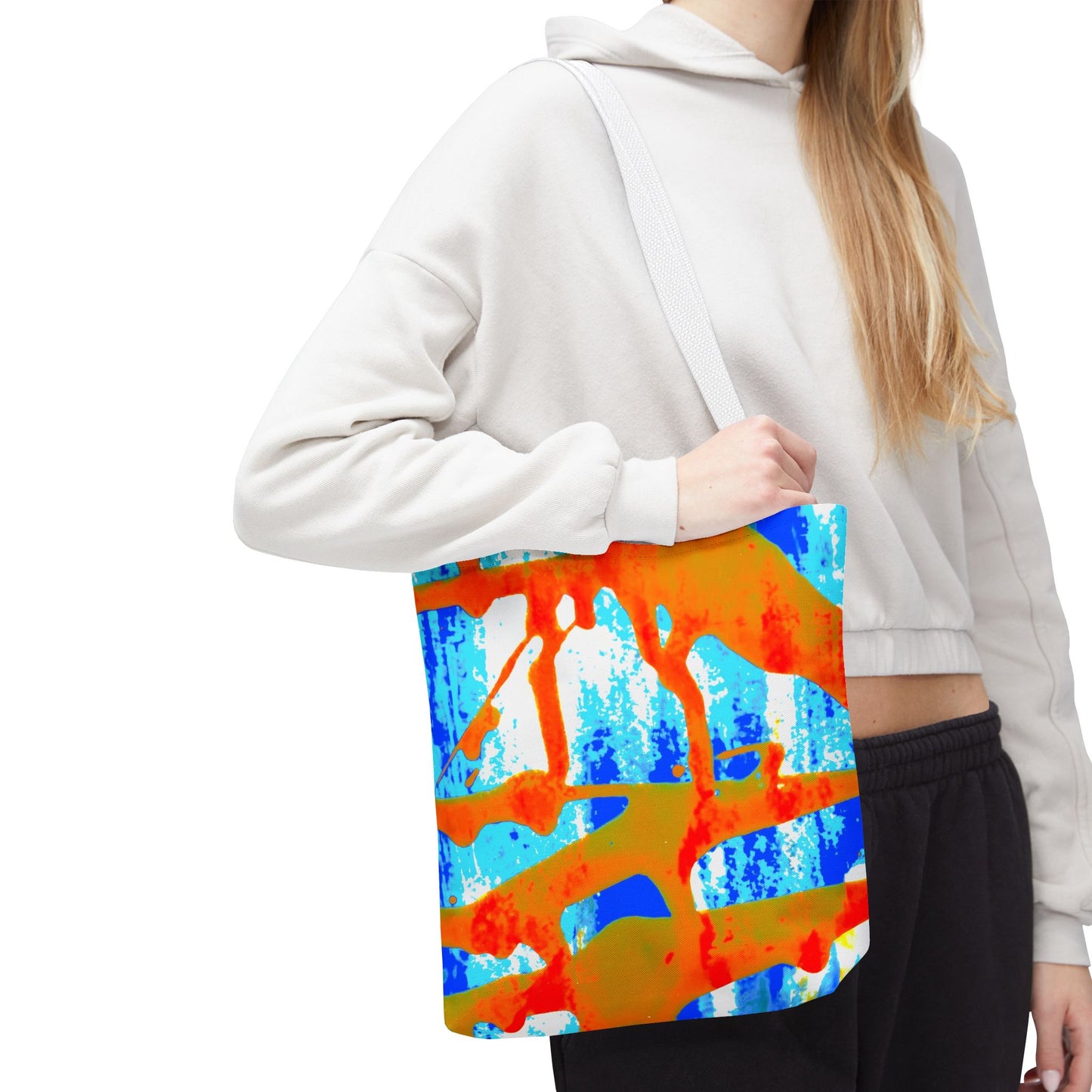 Tote bag Stoffen draagtas Blue Orange