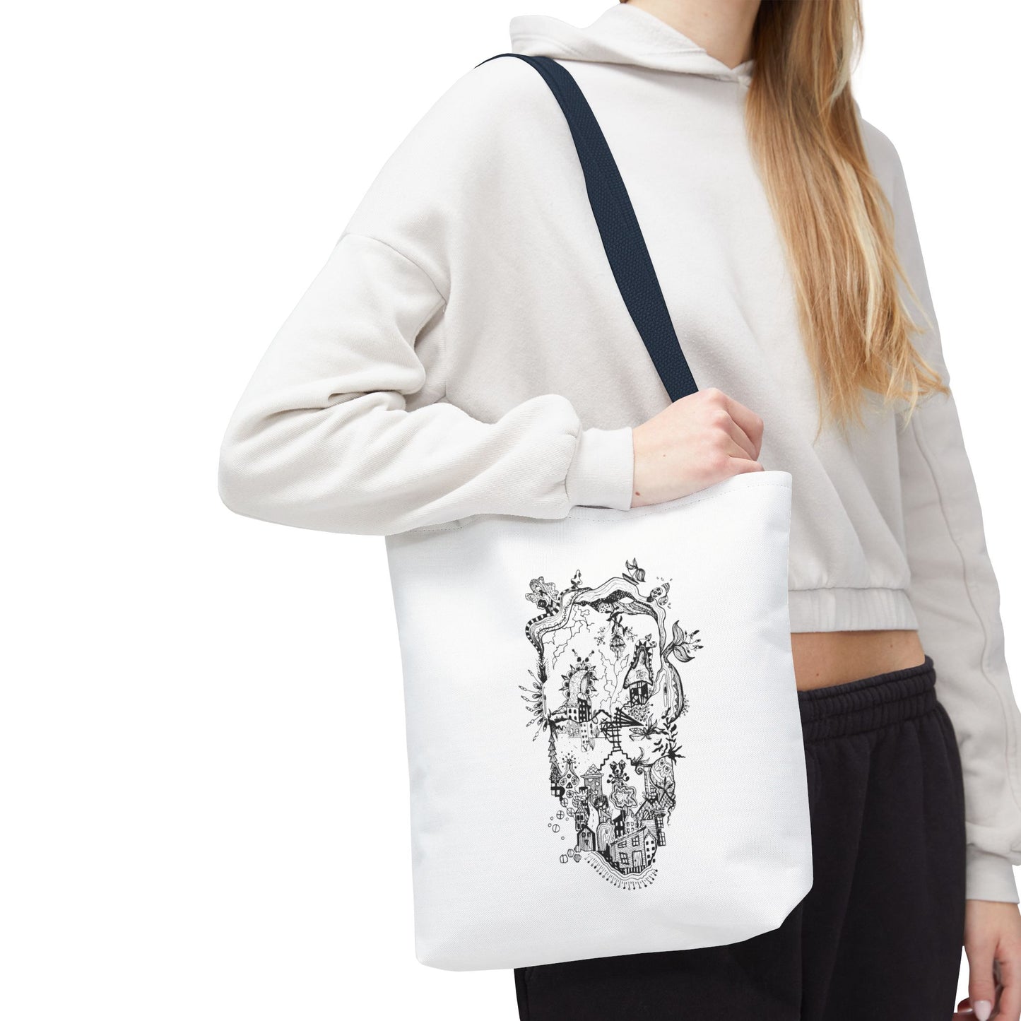 Tote bag Stoffen draagtas Man Face