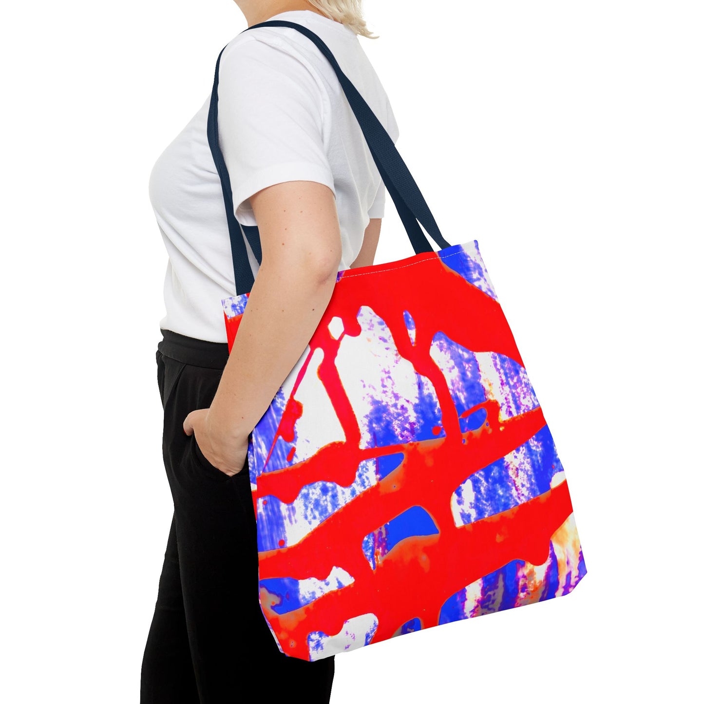 Tote bag Stoffen Draagtas Blue Red